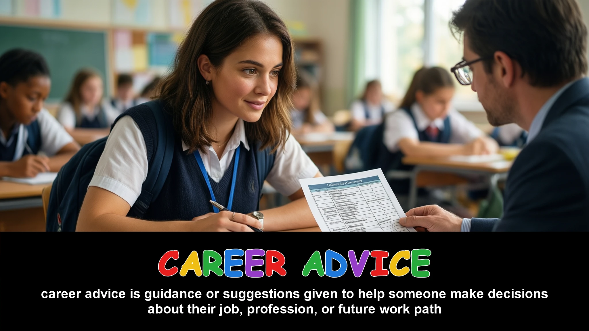 English Illustration for career advice
